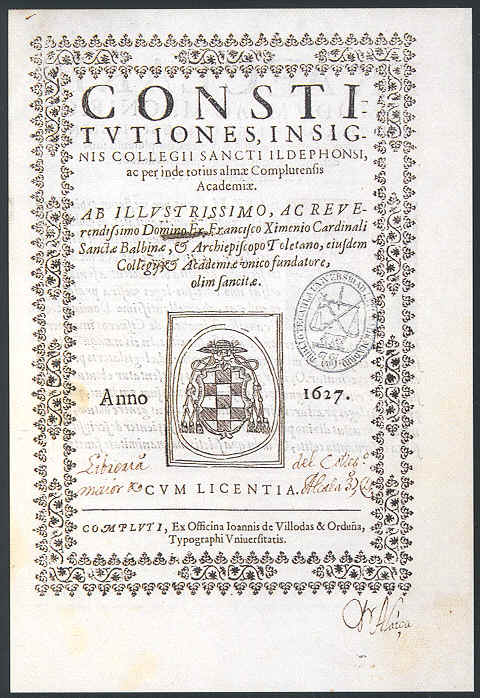 Constitutiones insignis Collegii Sancti Ildephonsi