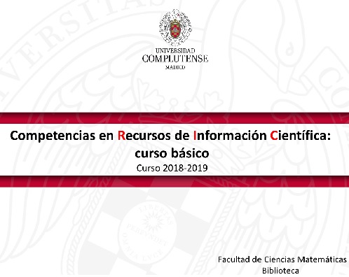 Competencias en Recursos de Informacin Cientfica