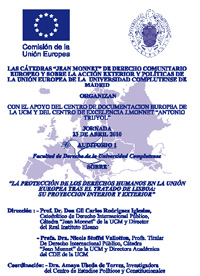 Dptico y Programa de la Jornada La proreccin de los derechos humnaos en la Unin Europea tras el Tratado de Lisboa