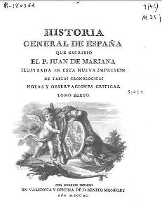 Fotografa portada Historia General de Espaa del jesuita Juan de Mariana