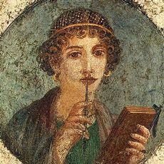 Mujer de Pompeya con una tableta