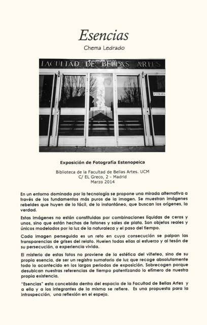 Cartela con texto de Chema Ledrado