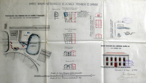 Plano del Balneario de La Malah (Granada)