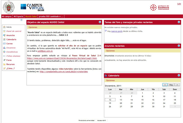 Imagen sobre la p�gina inicial de un curso