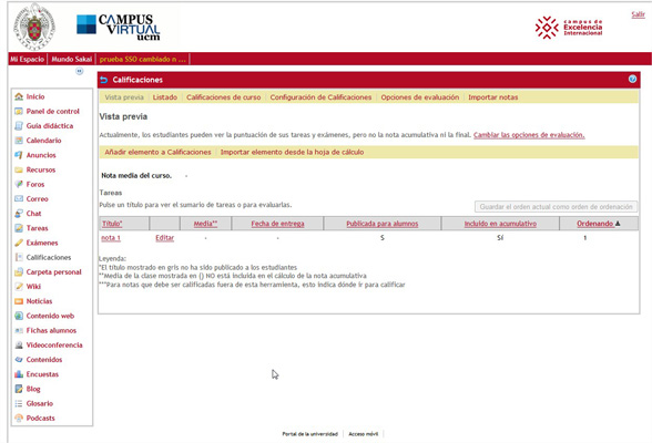 Imagen de la herramienta Calificaciones