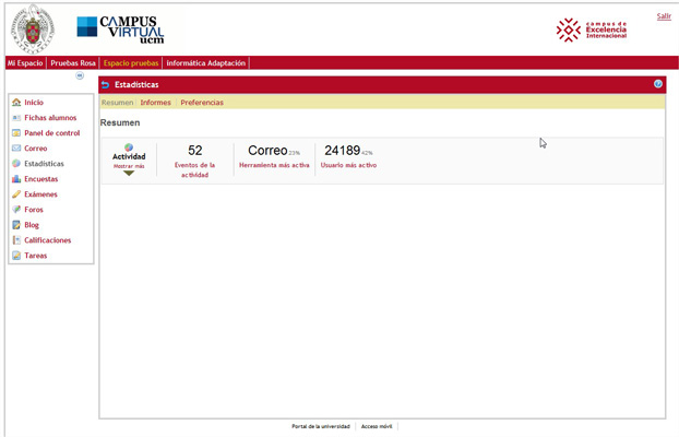 Imagen de la herramienta Estadisticas
