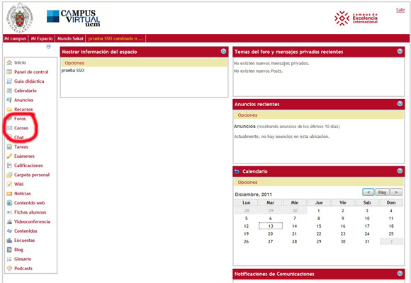 Imagen sobre las diferentes herramientas de comunicaci�n de un curso