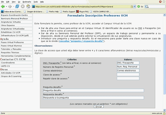 Imagen del Formulario de Inscripcin de Profesores