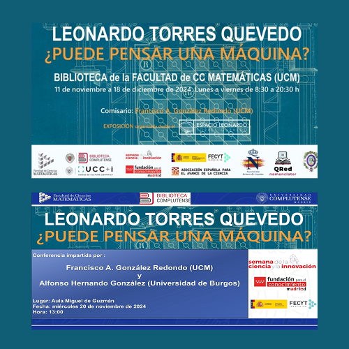 cartel de la exposicion y la conferencia