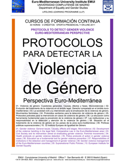Protocolos para detectar la violencia de gnero. Perspectiva euromediterrnea