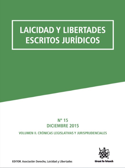 Portada Laicidad y libertades : escritos jurdicos